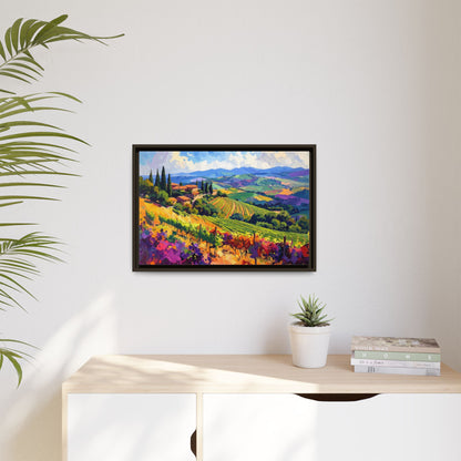Italian Vineyard - Framed Canvas