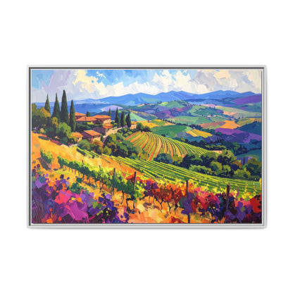 Italian Vineyard - Framed Canvas