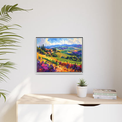 Italian Vineyard - Framed Canvas