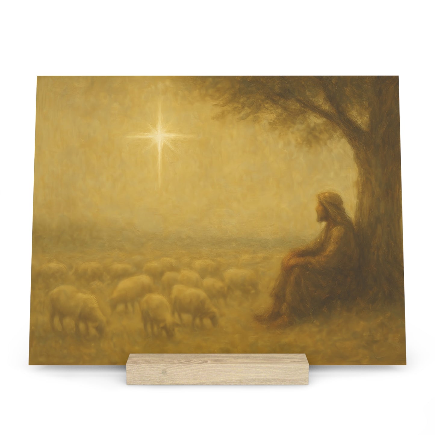 Shepherd In The Field - Gallery Board with Stand