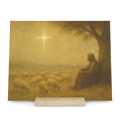 Shepherd In The Field - Gallery Board with Stand