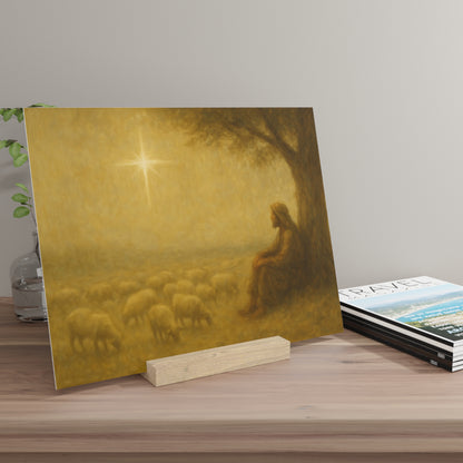 Shepherd In The Field - Gallery Board with Stand