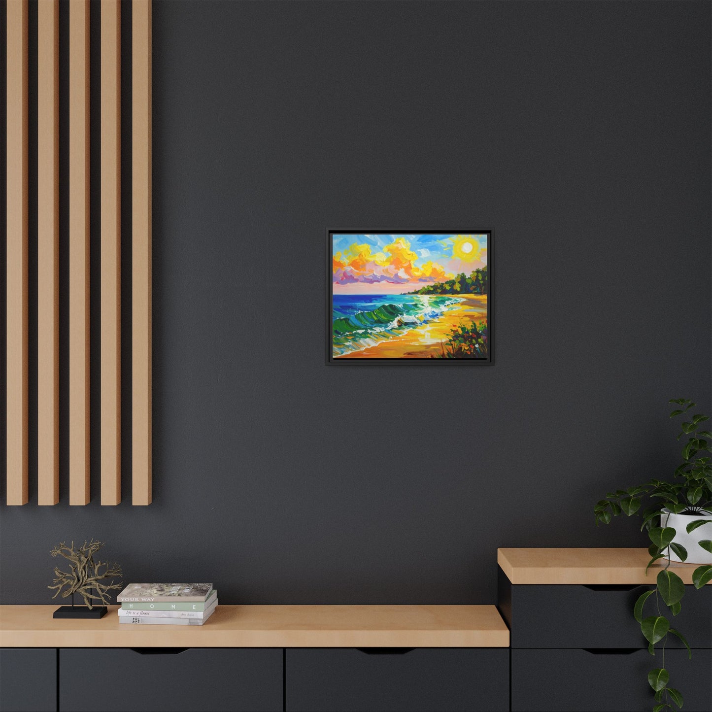 Tranquil Seascape- Framed Canvas