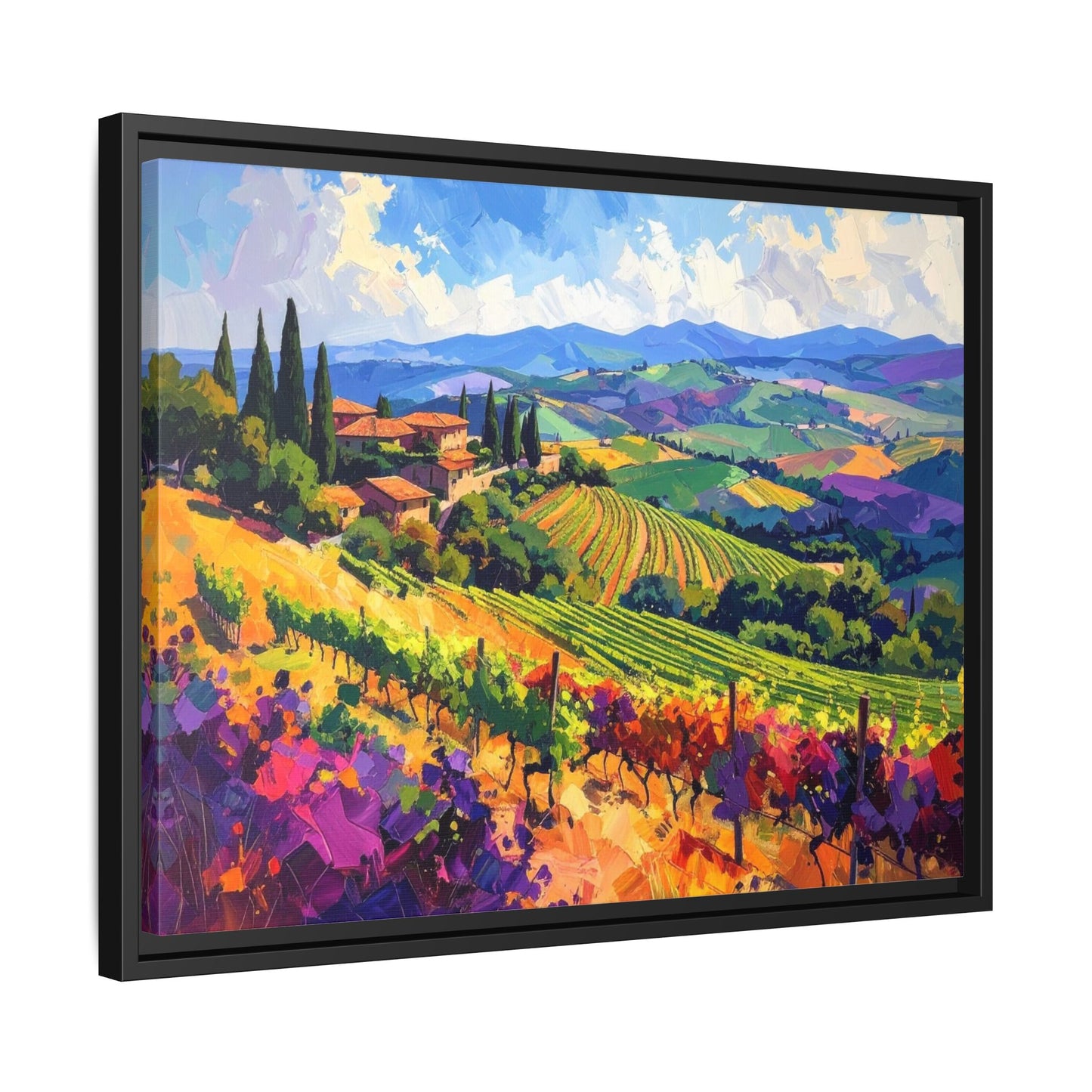 Italian Vineyard - Framed Canvas