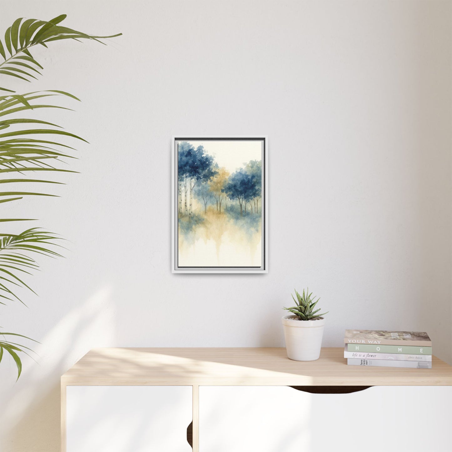 Floating Aspen and Birch Forest - Framed Canvas