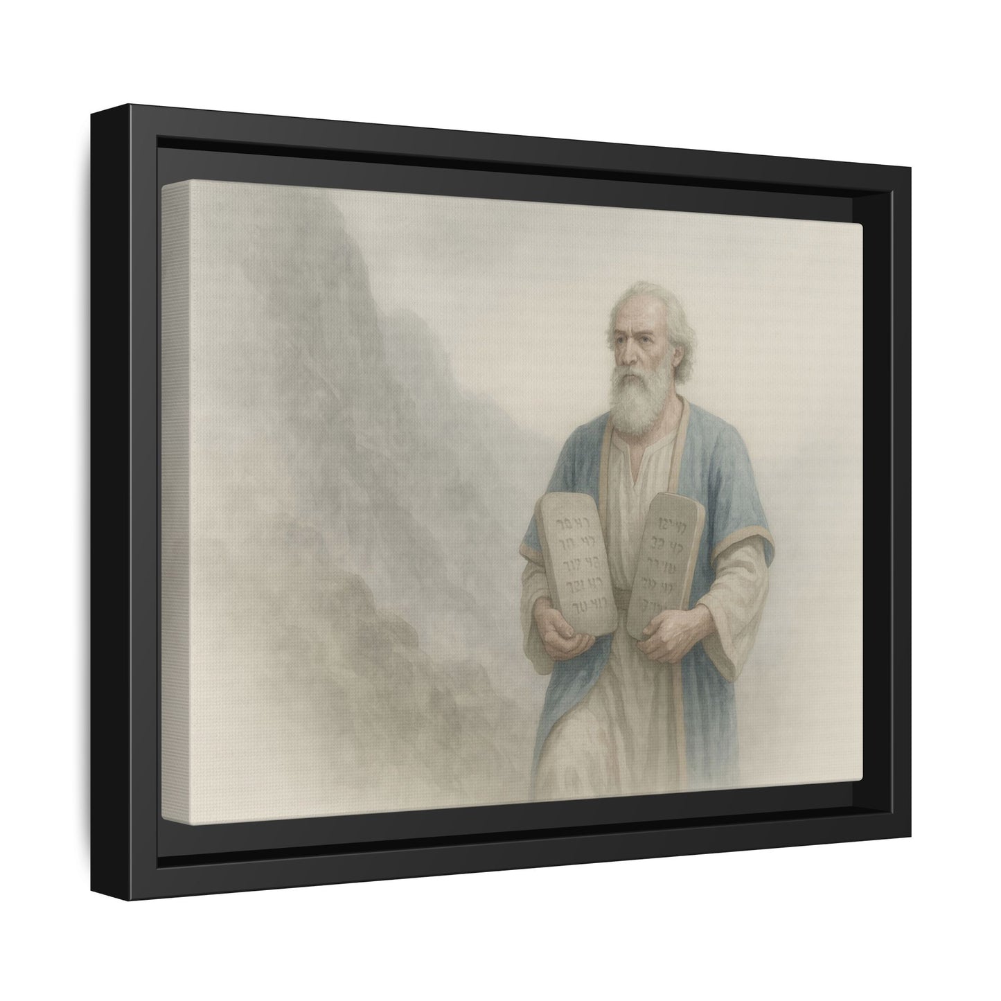 Moses Comes Down from the Mountain - Framed Canvas