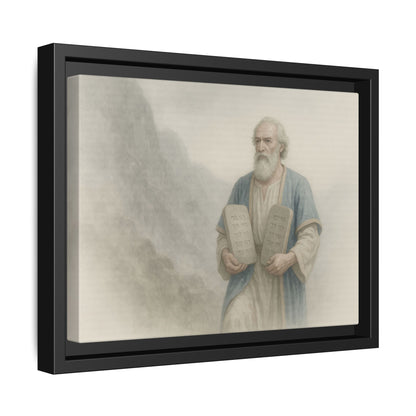 Moses Comes Down from the Mountain - Framed Canvas
