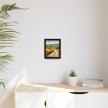 Lazy Country Road #3 - Framed Canvas