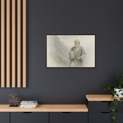 Moses Comes Down from the Mountain - Framed Canvas
