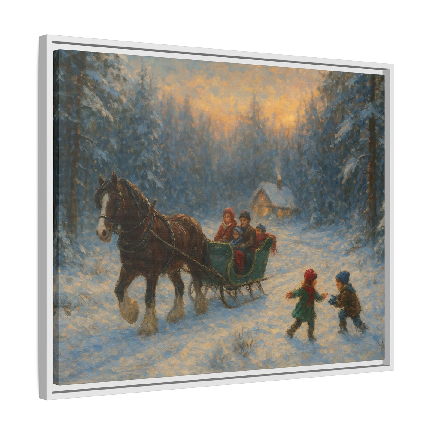 Winter Fun - Framed Canvas