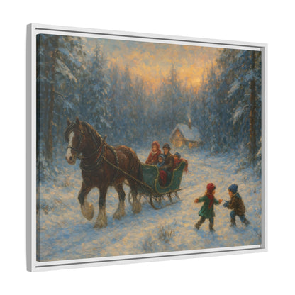 Winter Fun - Framed Canvas