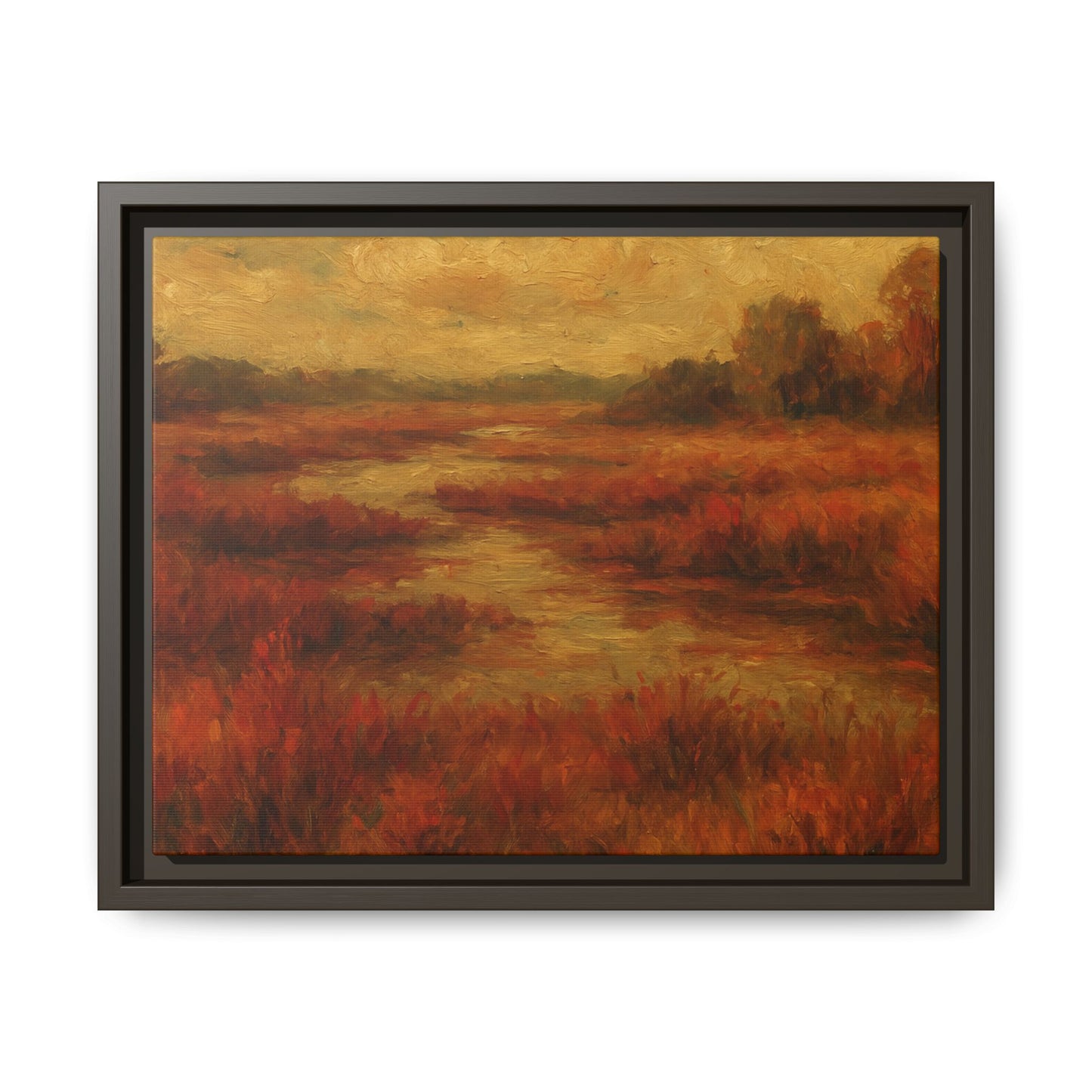Fall Marsh - Framed Canvas