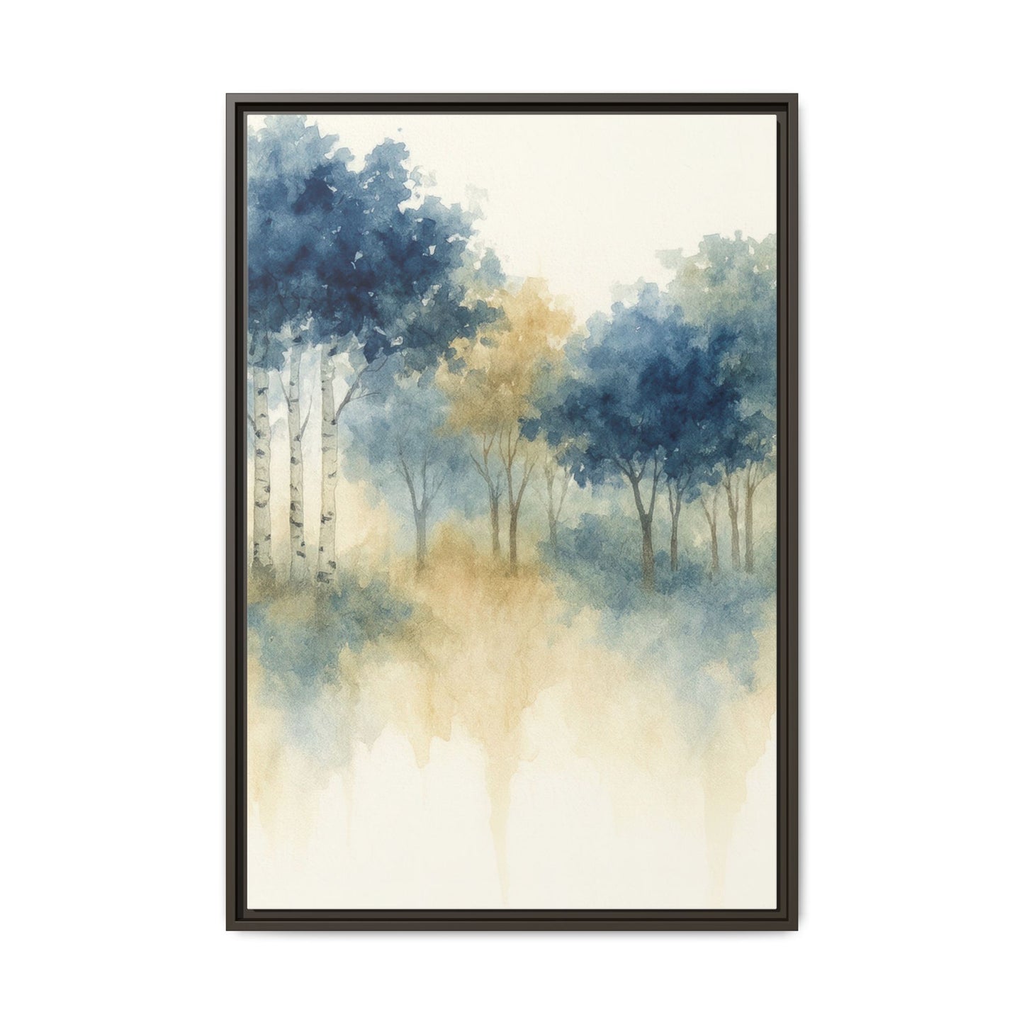 Floating Aspen and Birch Forest - Framed Canvas