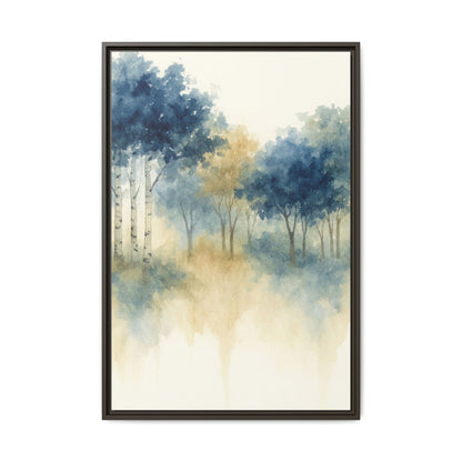 Floating Aspen and Birch Forest - Framed Canvas