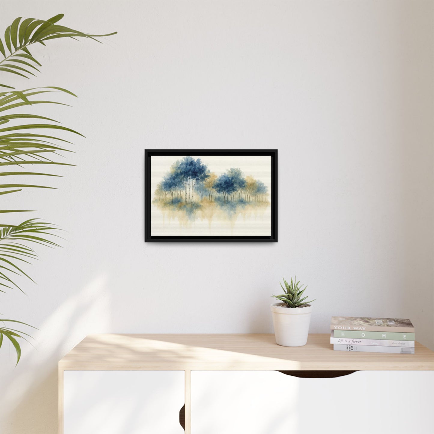 Floating Aspen and Birch Forest - Framed Canvas