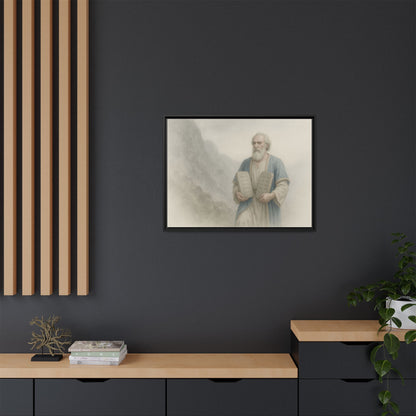 Moses Comes Down from the Mountain - Framed Canvas