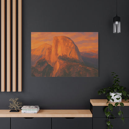 Sunset Over Half Dome Canvas