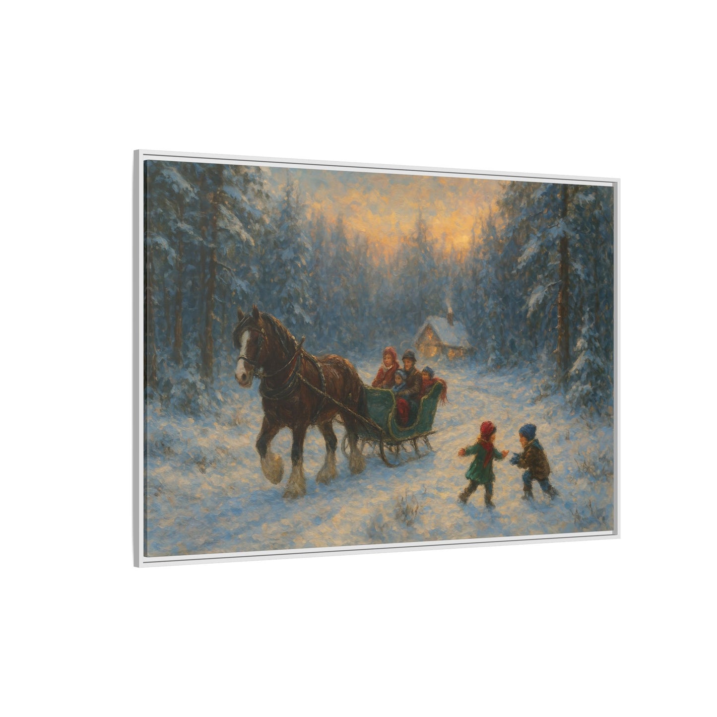 Winter Fun - Framed Canvas