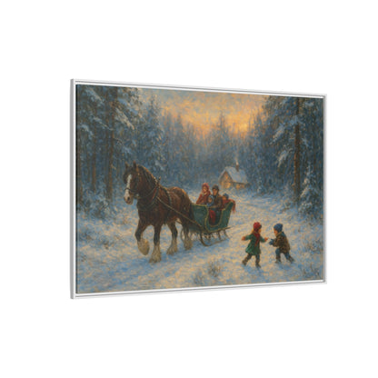 Winter Fun - Framed Canvas
