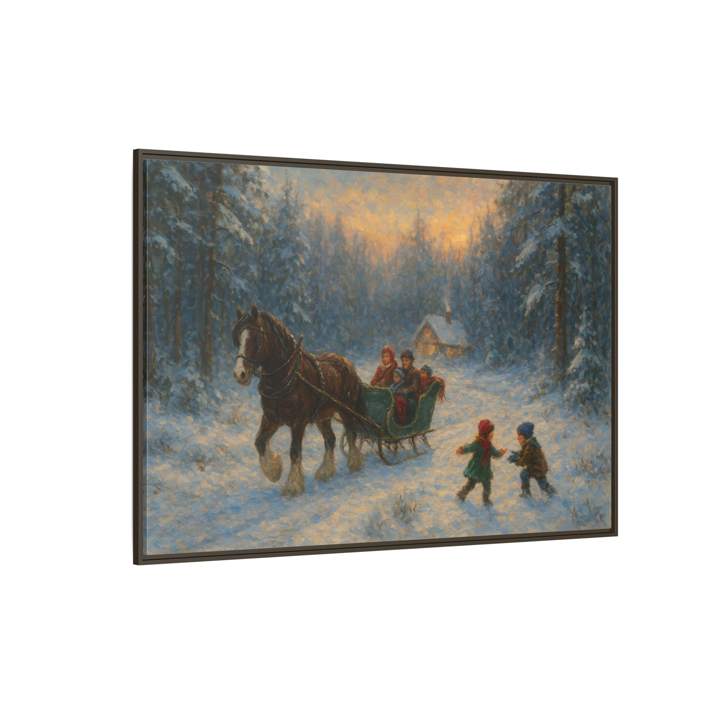 Winter Fun - Framed Canvas