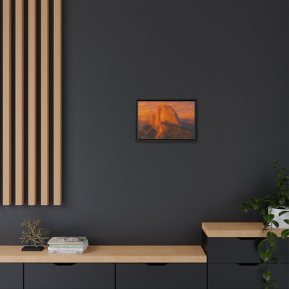 Sunset Over Half Dome - Framed Canvas