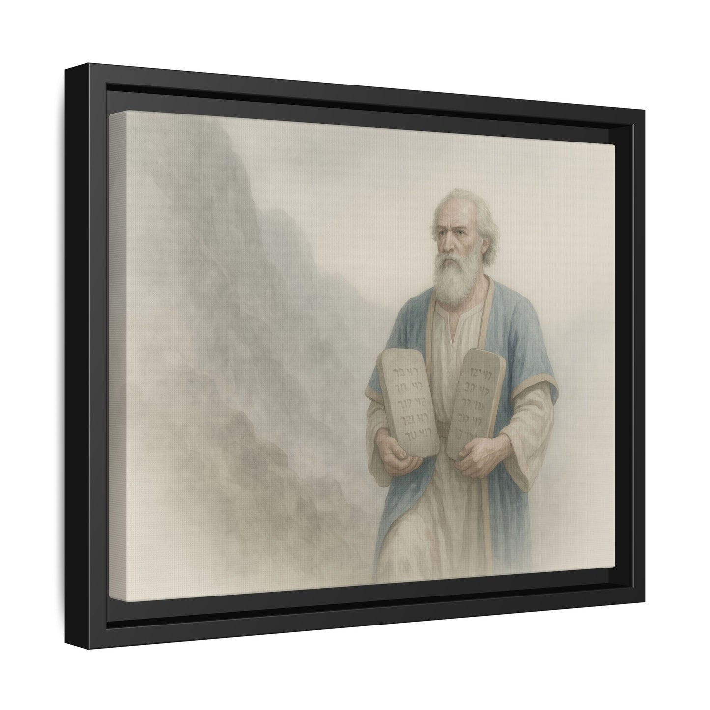 Moses Comes Down from the Mountain - Framed Canvas