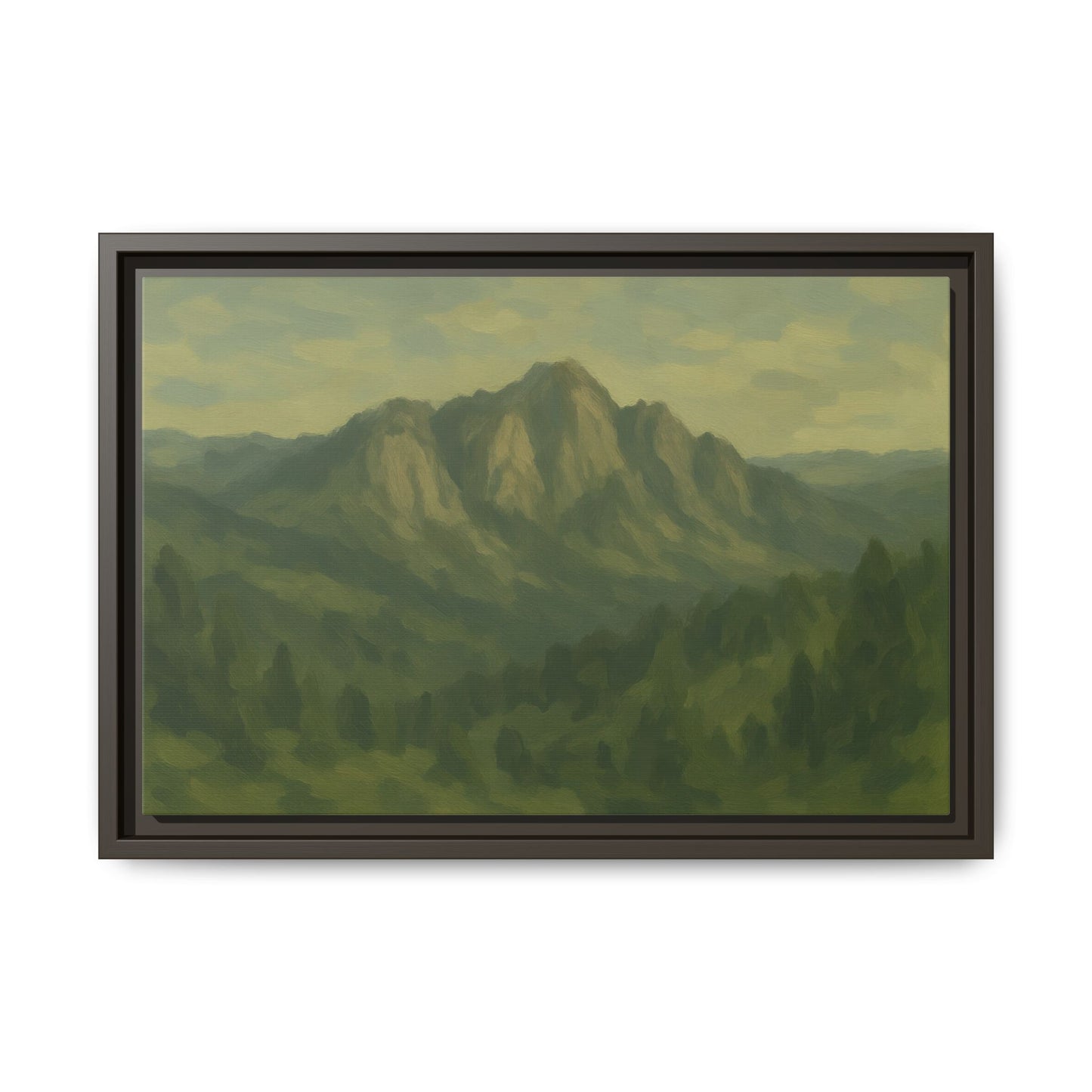 Green Mountains - Framed Canvas
