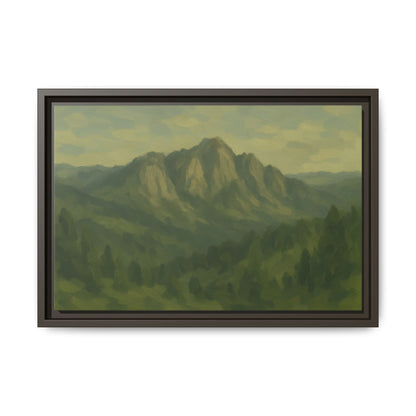 Green Mountains - Framed Canvas