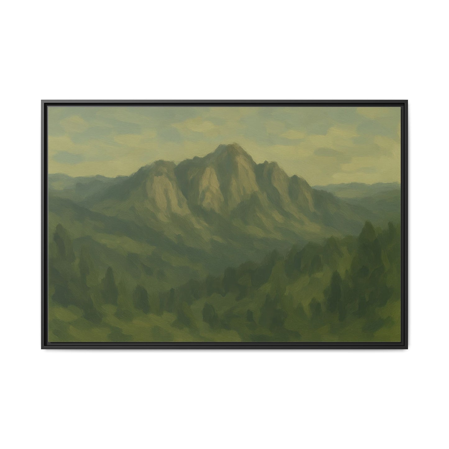 Green Mountains - Framed Canvas