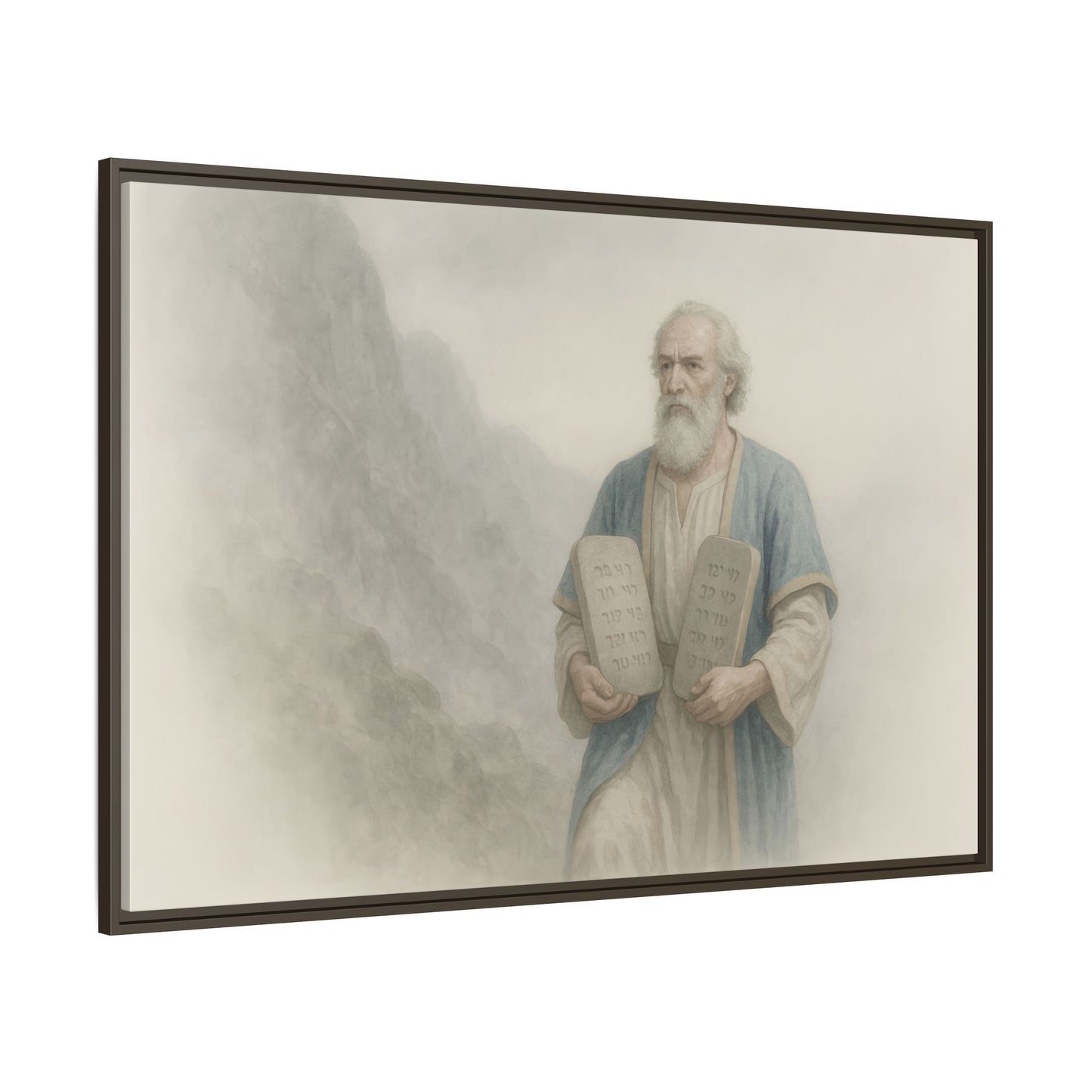Moses Comes Down from the Mountain - Framed Canvas