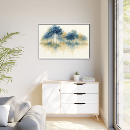 Floating Aspen and Birch Forest - Framed Canvas