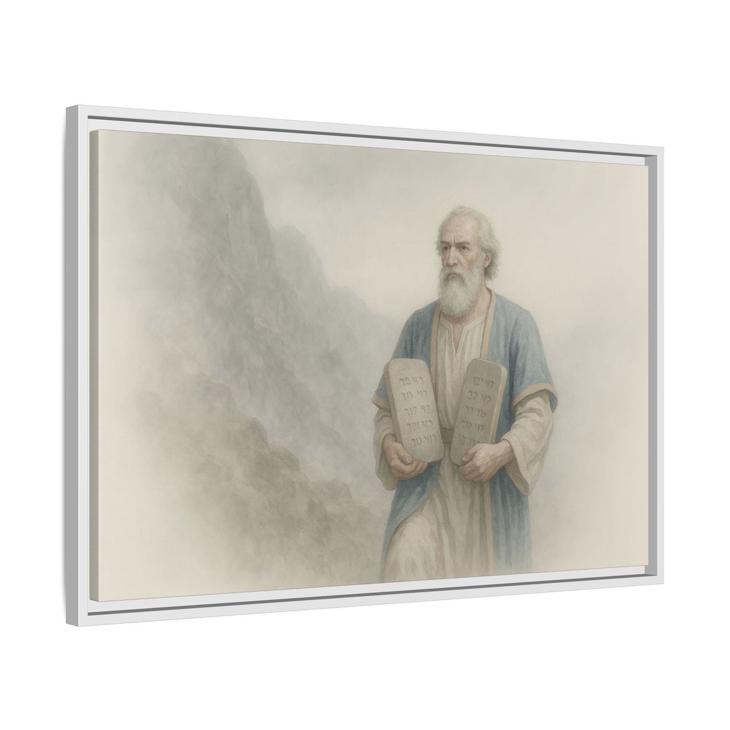 Moses Comes Down from the Mountain - Framed Canvas