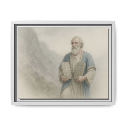 Moses Comes Down from the Mountain - Framed Canvas