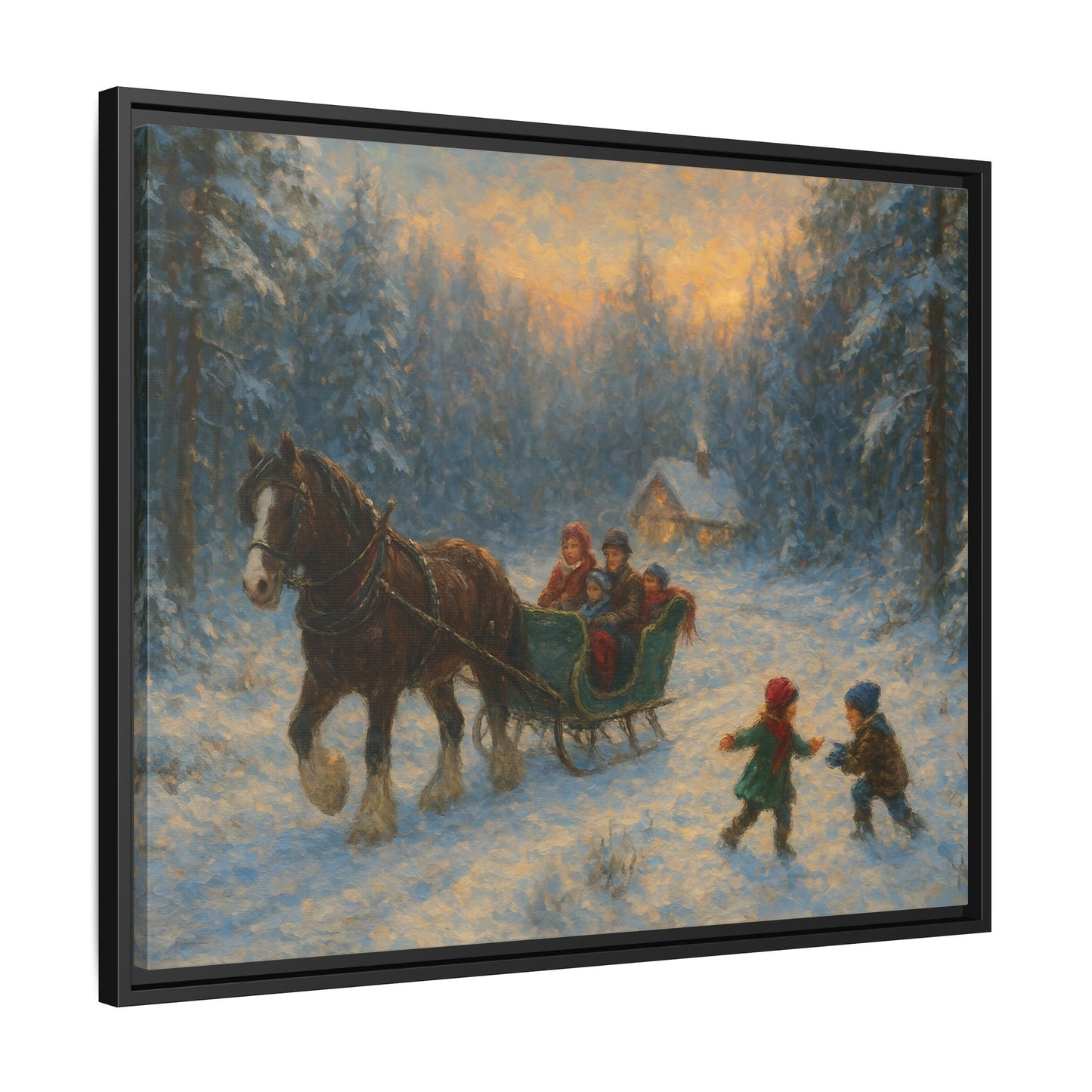 Winter Fun - Framed Canvas