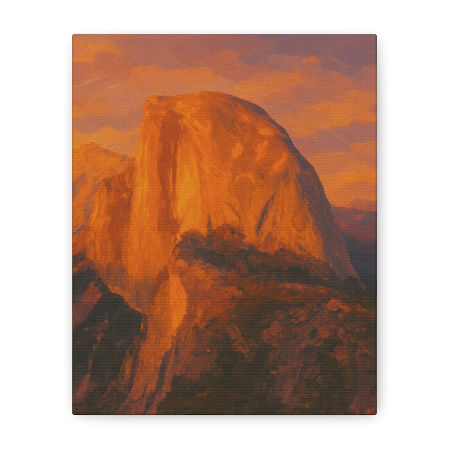 Sunset Over Half Dome Canvas