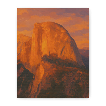 Sunset Over Half Dome Canvas