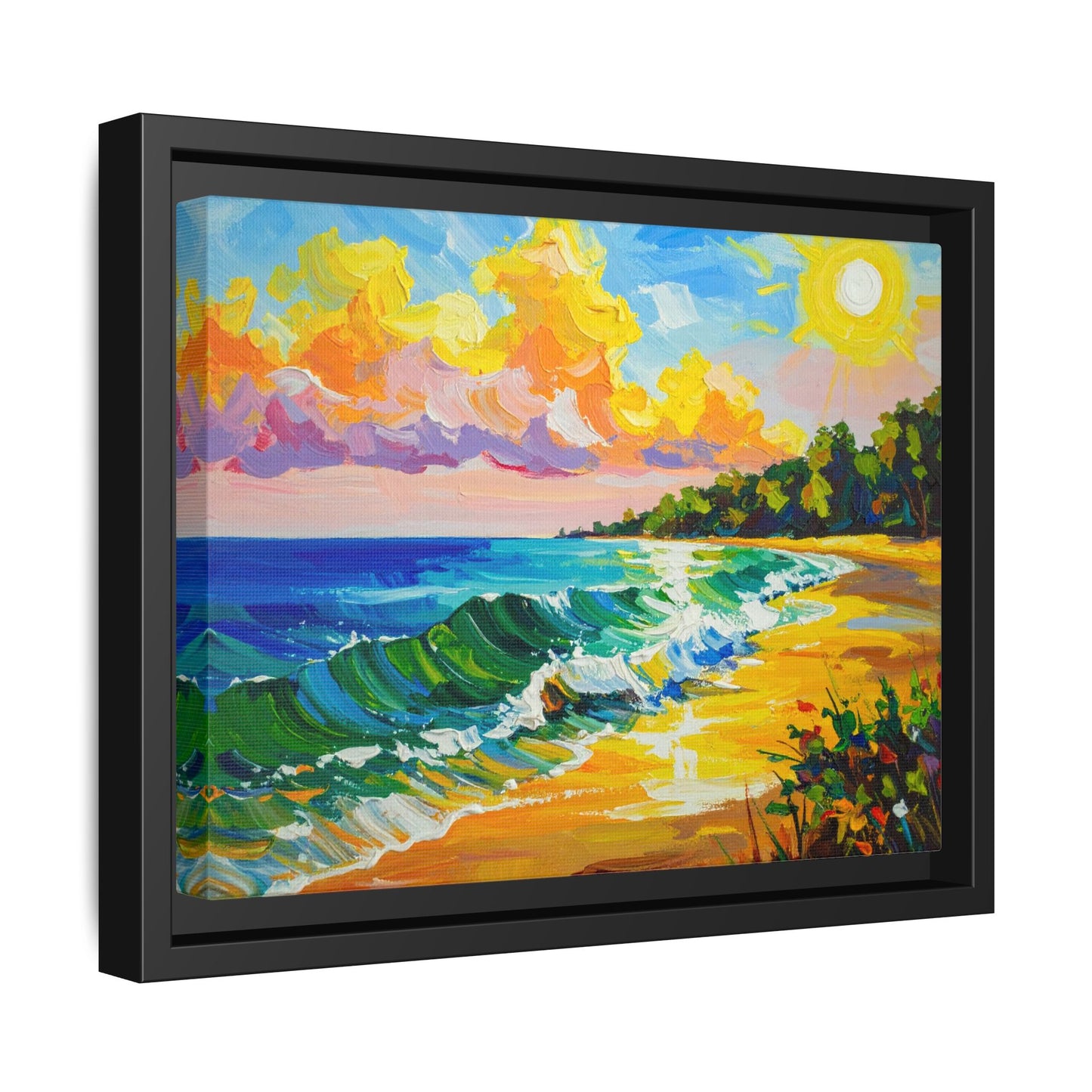 Tranquil Seascape- Framed Canvas