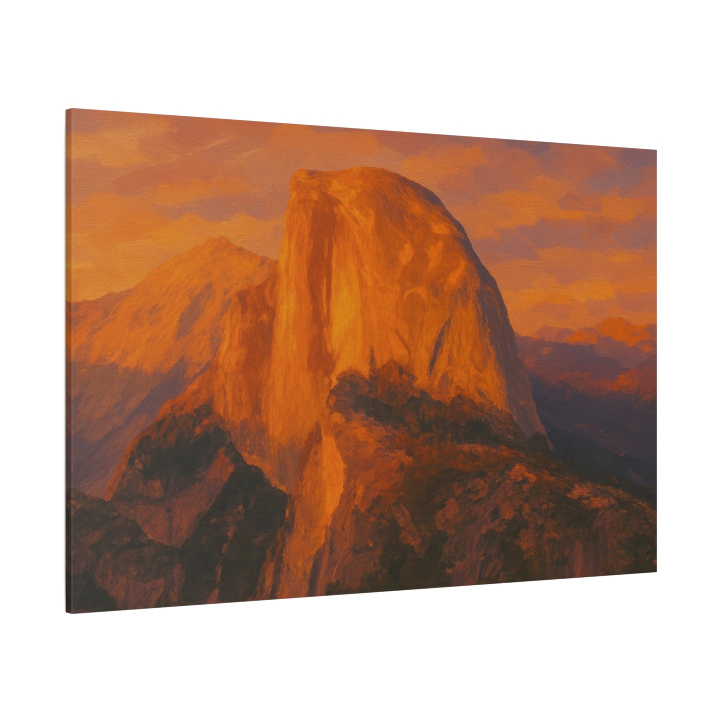 Sunset Over Half Dome Canvas