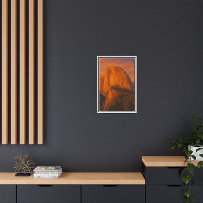 Sunset Over Half Dome - Framed Canvas