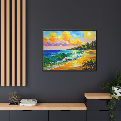 Tranquil Seascape- Framed Canvas