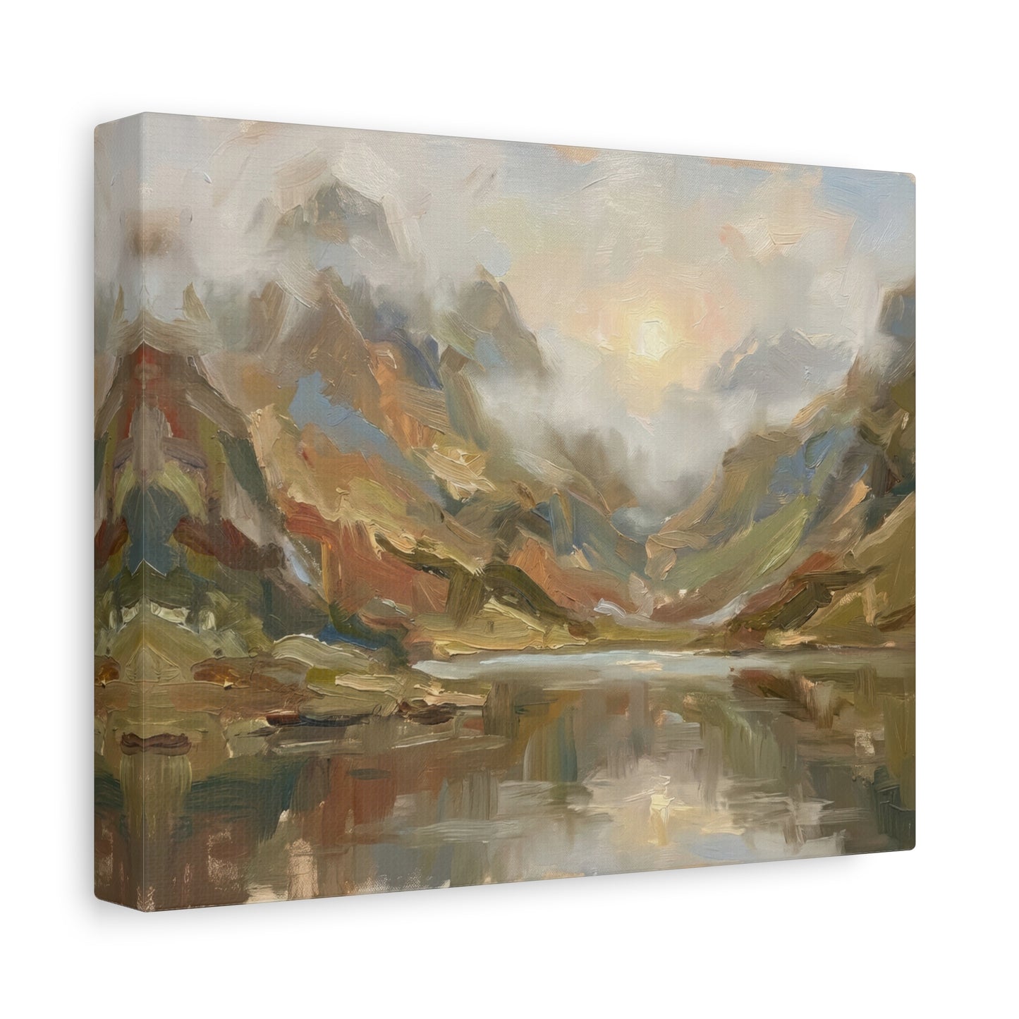 Misty Mountain Lake Canvas