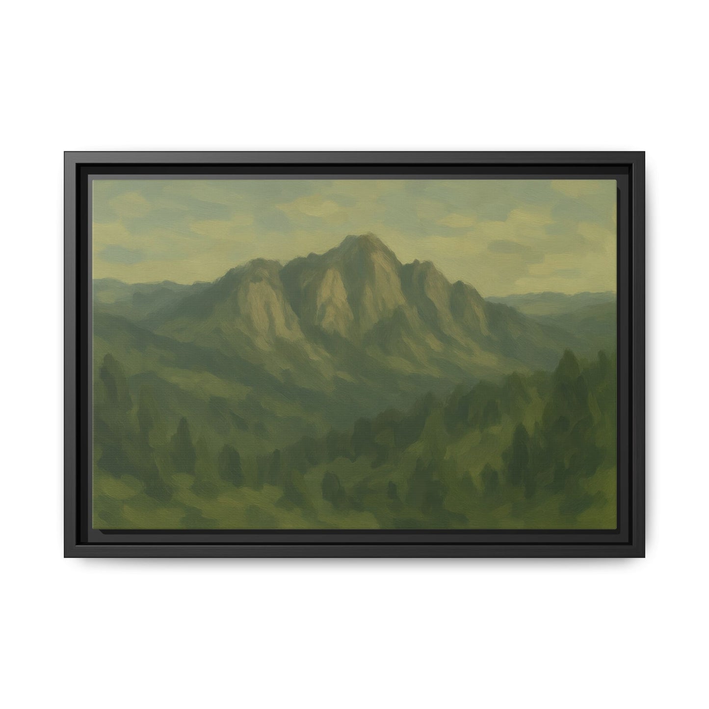 Green Mountains - Framed Canvas