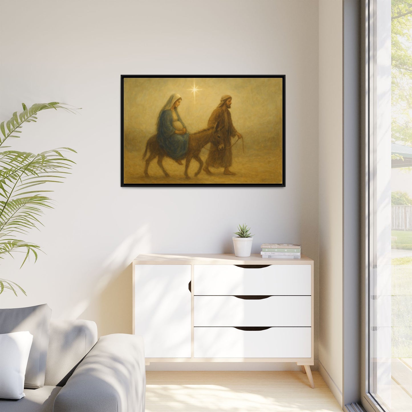 Journey to Bethlehem - Framed Canvas
