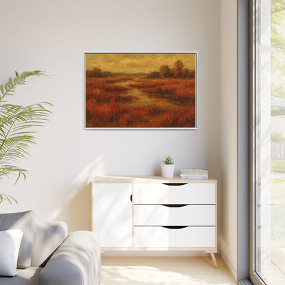 Fall Marsh - Framed Canvas