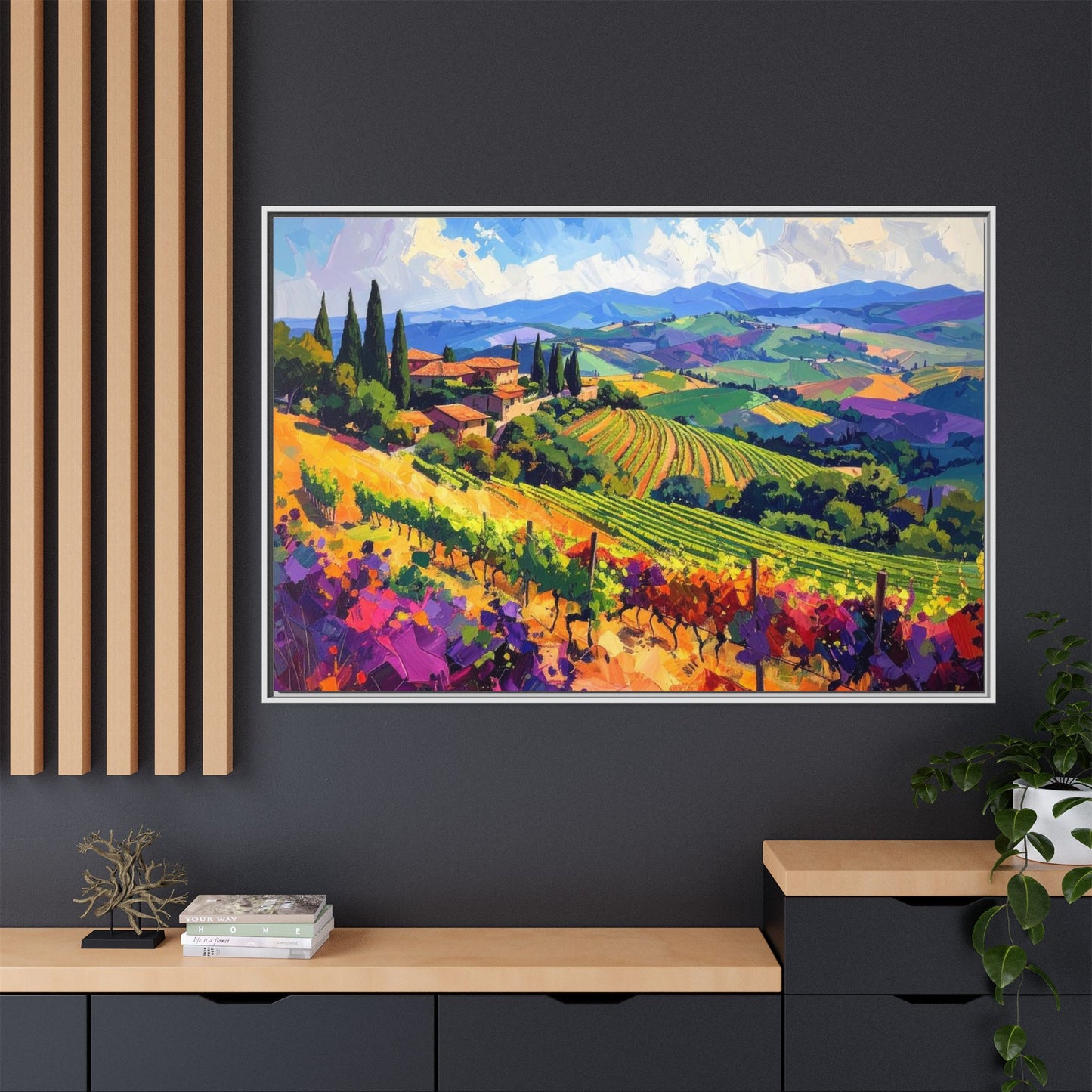 Italian Vineyard - Framed Canvas