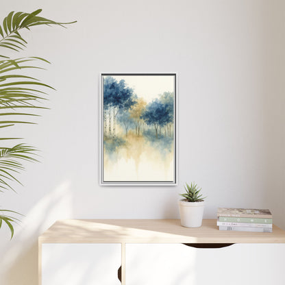 Floating Aspen and Birch Forest - Framed Canvas
