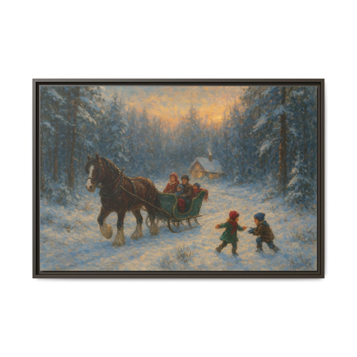 Winter Fun - Framed Canvas
