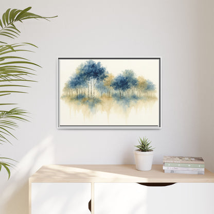Floating Aspen and Birch Forest - Framed Canvas