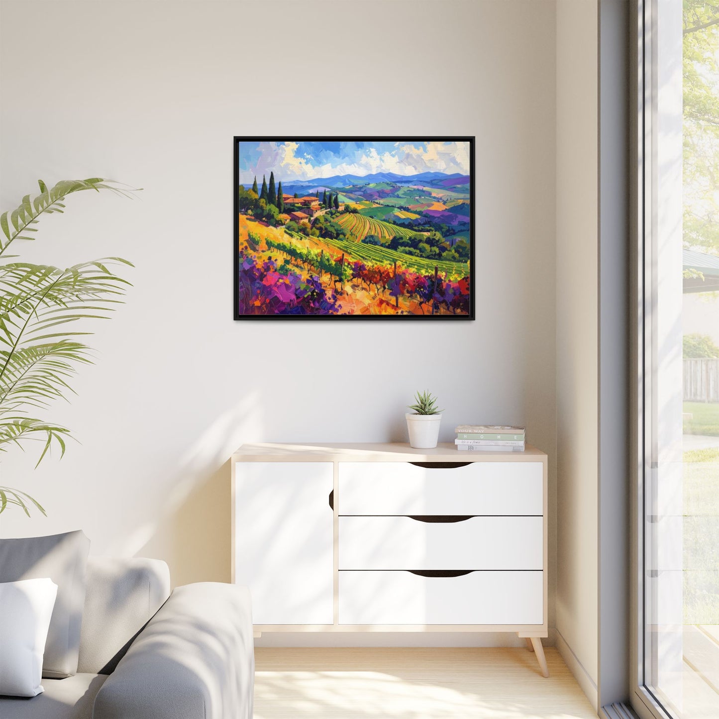 Italian Vineyard - Framed Canvas