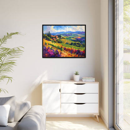 Italian Vineyard - Framed Canvas